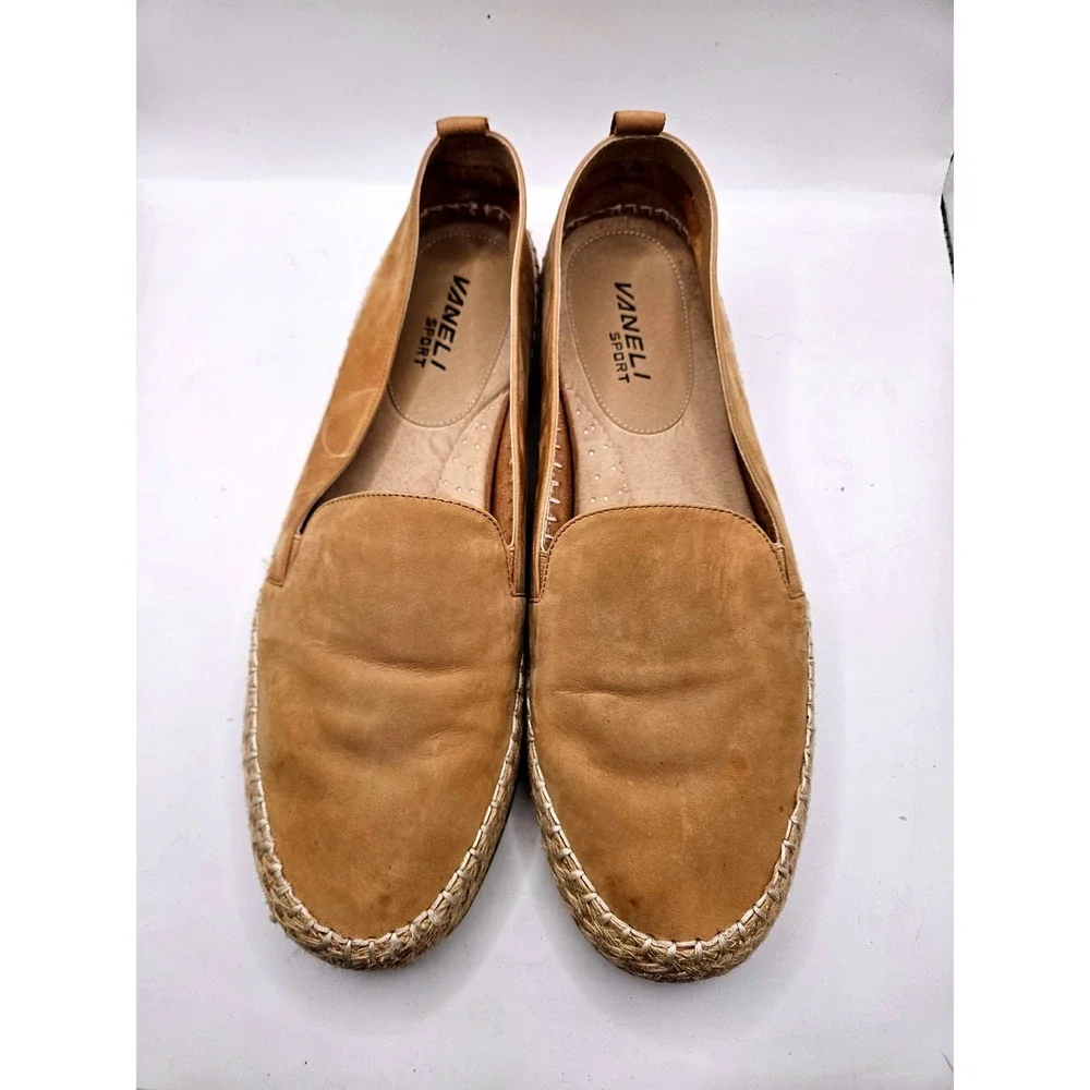 Vaneli‎ Sport 11 N Tan Suede Espadrille Flats Coastal Boho Chic Women #385